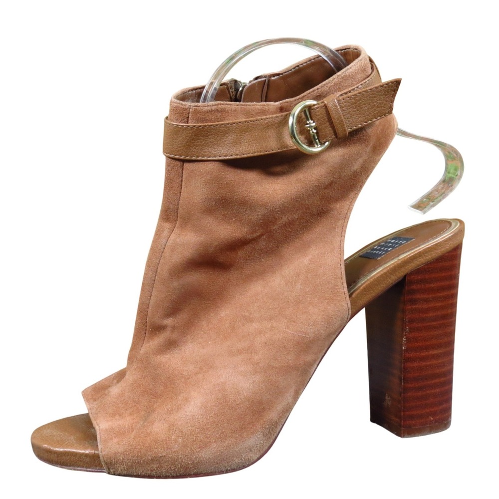 White House Black Market Liam Womens Heeled Sandals Size 9 Brown Suede